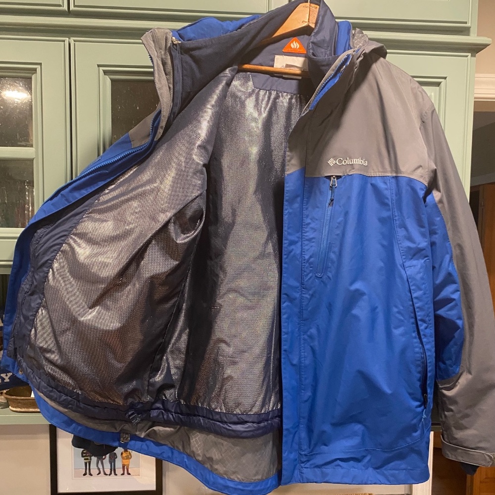 Mens Columbia L Omnitech 3-in-1 Jacket